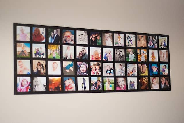 Large horizontal wall collage