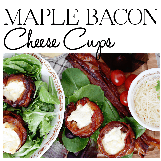 Maple bacon cheese cups
