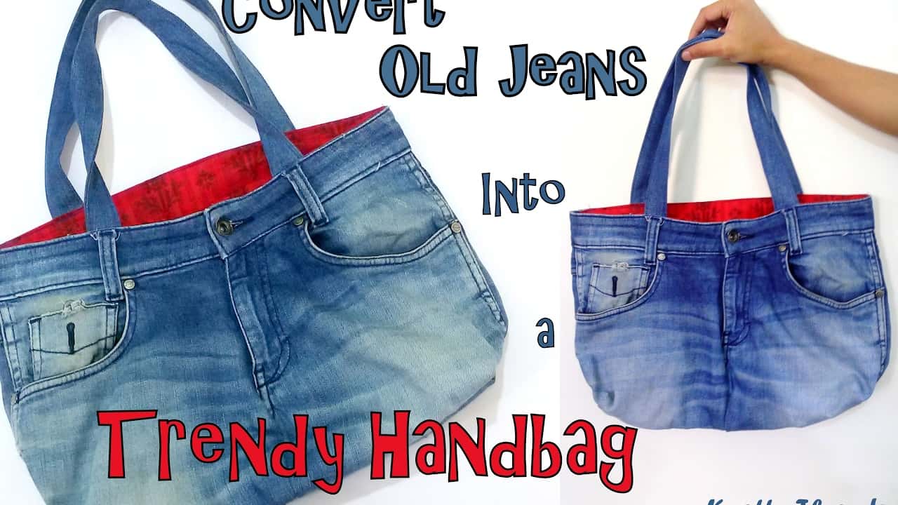 Old jeans to a handbag