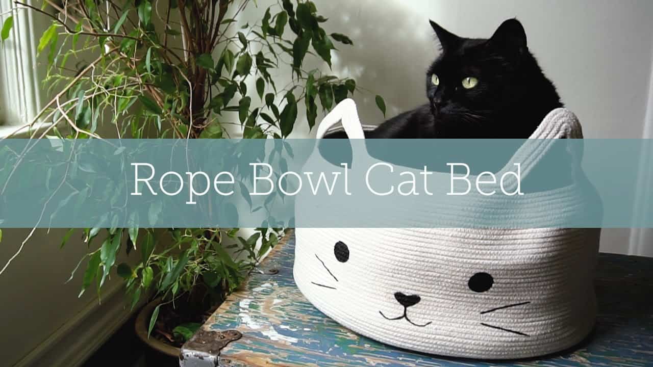 Rope bowl cat bed