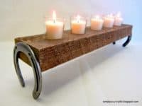 Rustic wood and horseshoe candle holder 200x150 Getting Crafty: Simple Woodworking Projects for Beginners