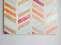 Tape and paint herringbone art 200x150 Unconventional Hand Painting Projects to Inspire You