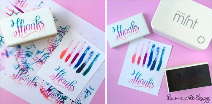 Watercolour stationery stamps