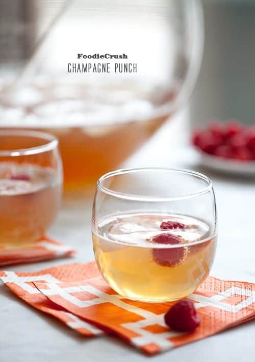 Bubbly champagne punch