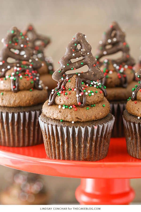 Chocoalte covered pretzel cupcakes