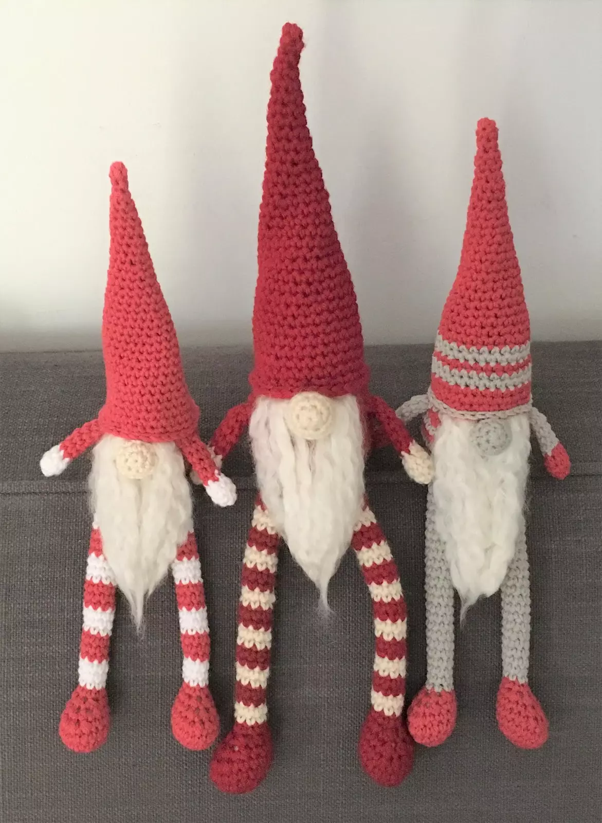 Crocheted Christmas gnomes