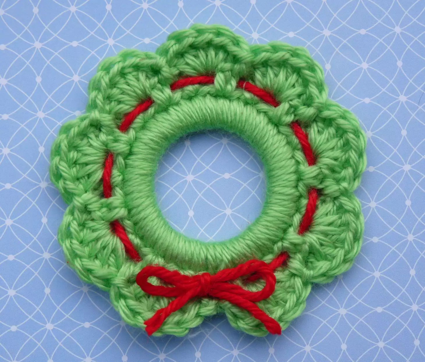 Crocheted Christmas wreath