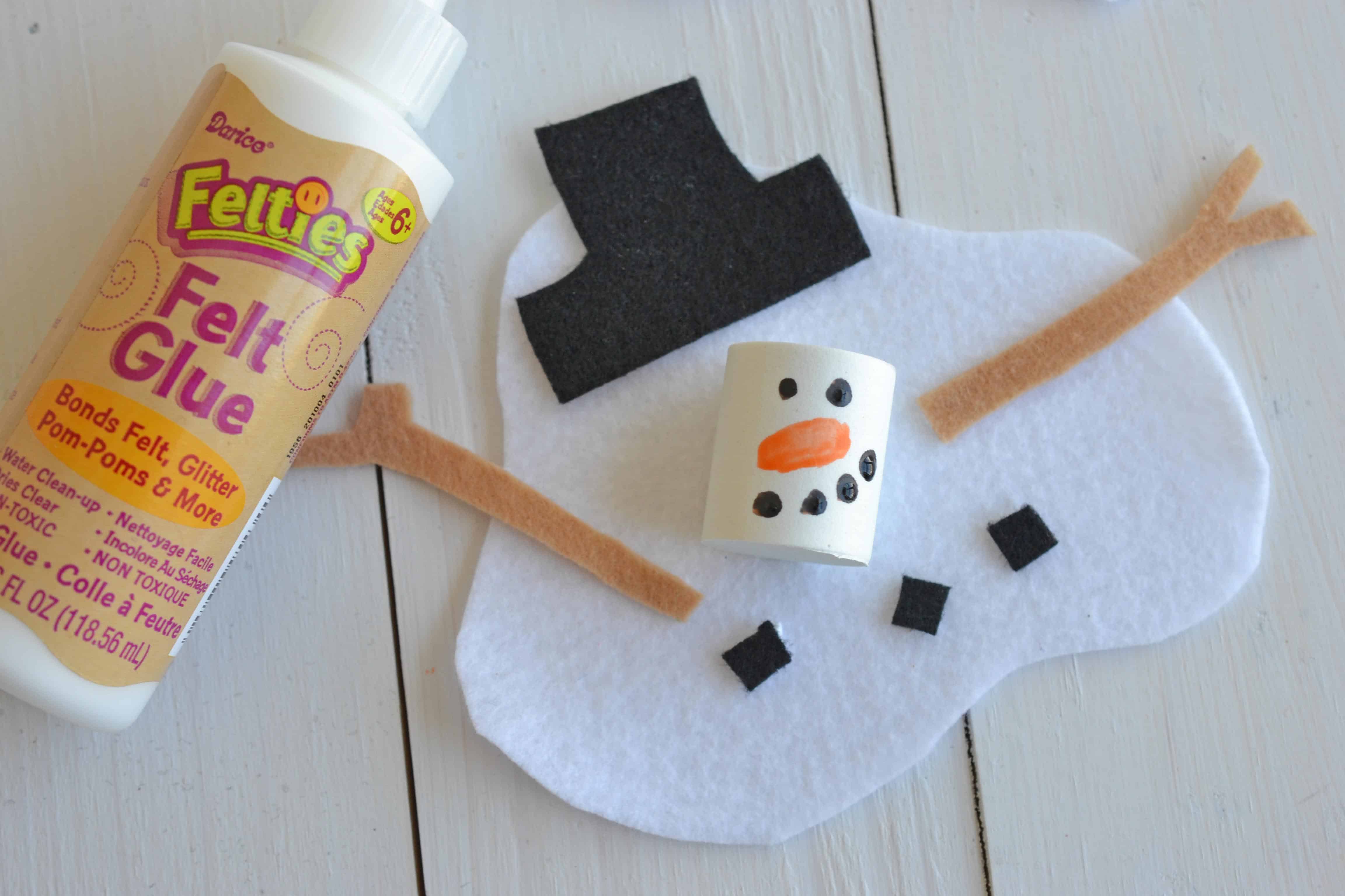 Felt and PVC section melted snowman