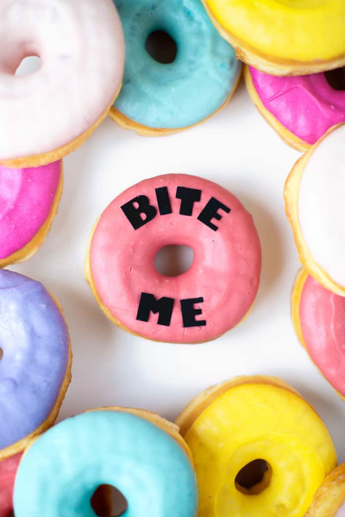 Graphic letter donuts