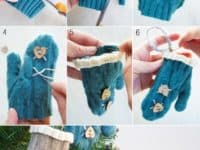 Mitten Christmas ornaments 200x150 Planet Friendly Crafts: Smart Ways to Upcycle Old Sweaters