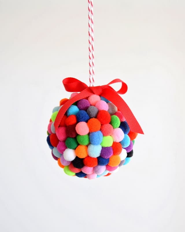 Pom pom ornament craft