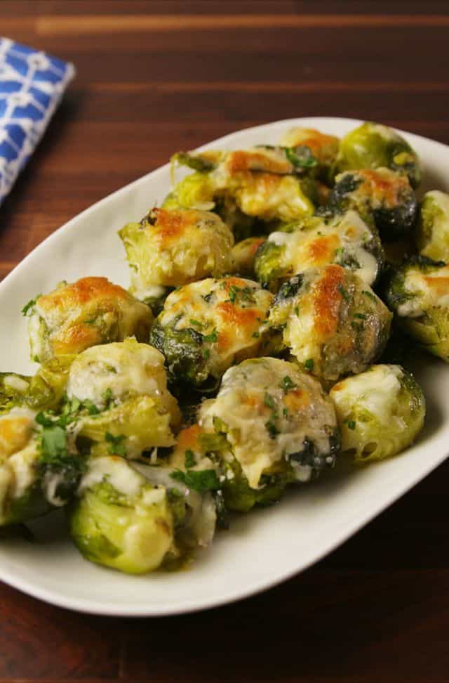 Smashed Brussel sprouts