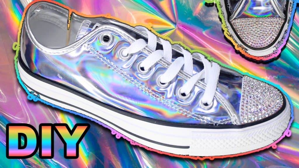 DIY holographic running shoes