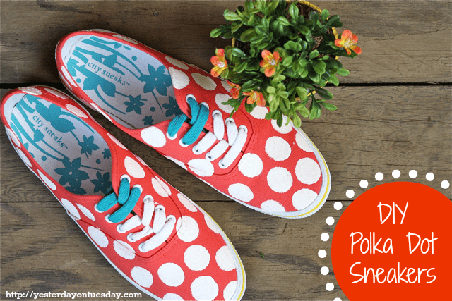 DIY polka dot sneakers