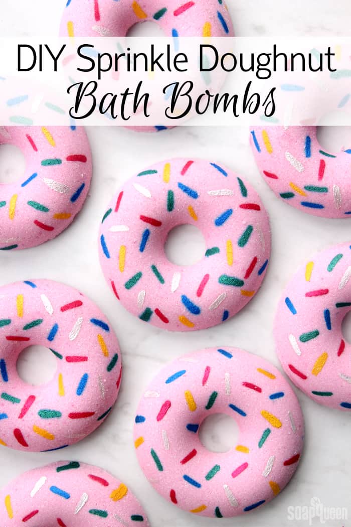 DIY sprinkle doughnut bath bombs