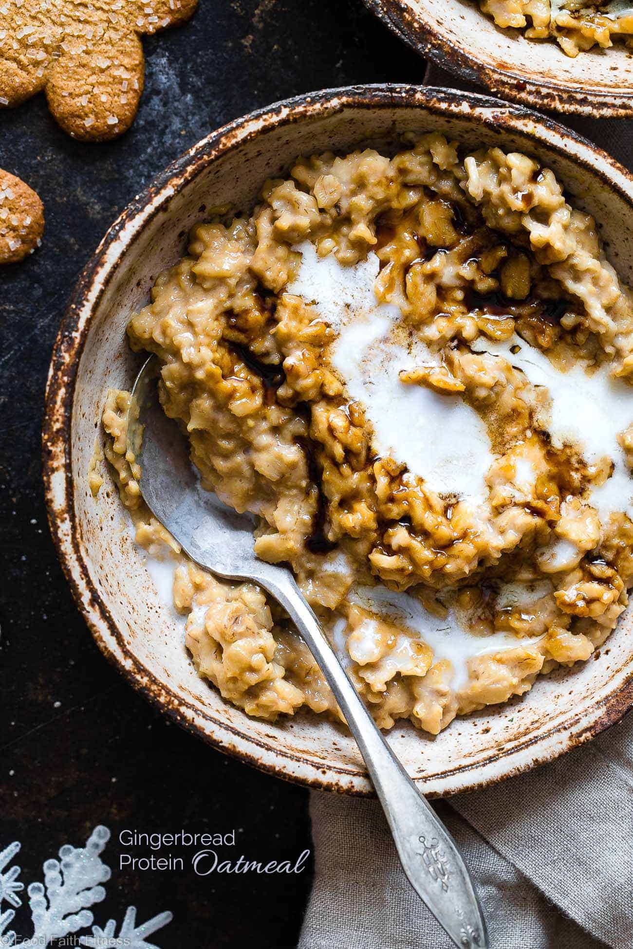 High protein gingerbread oatmeal