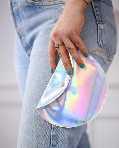 Homemade holographic pouch