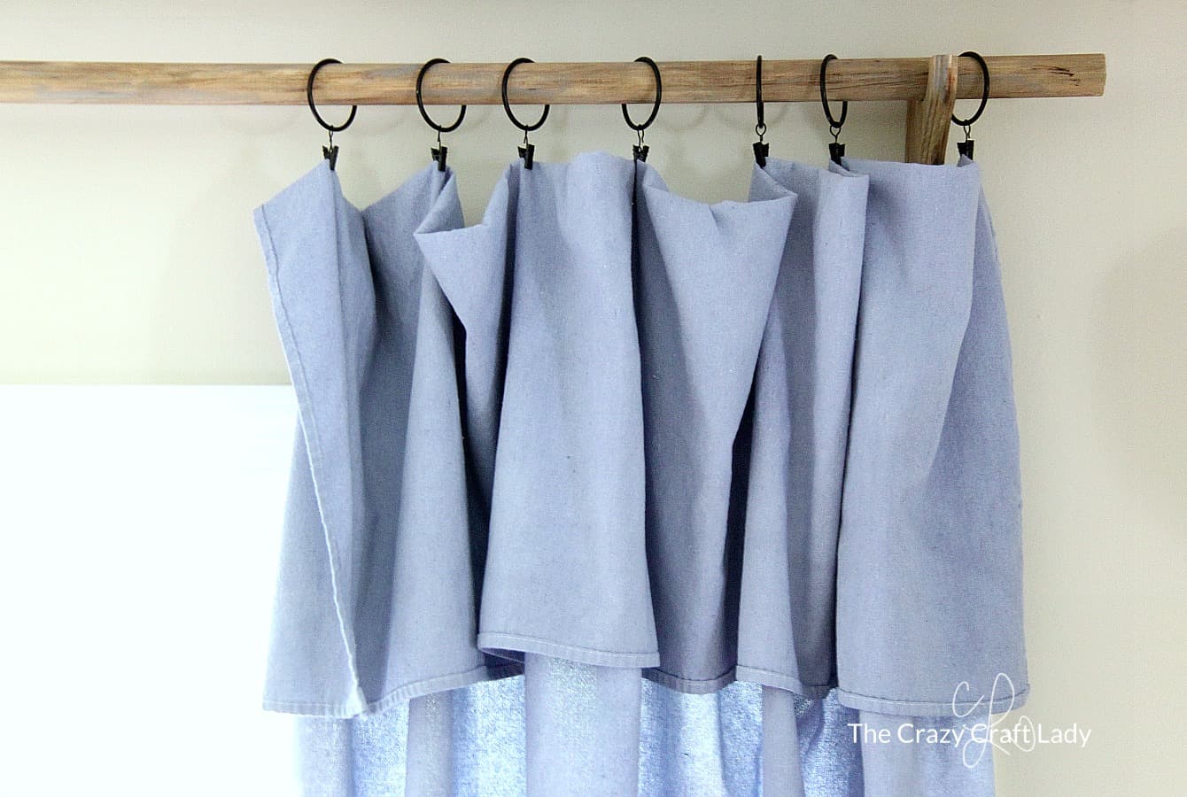 No-sew drop cloth curtains