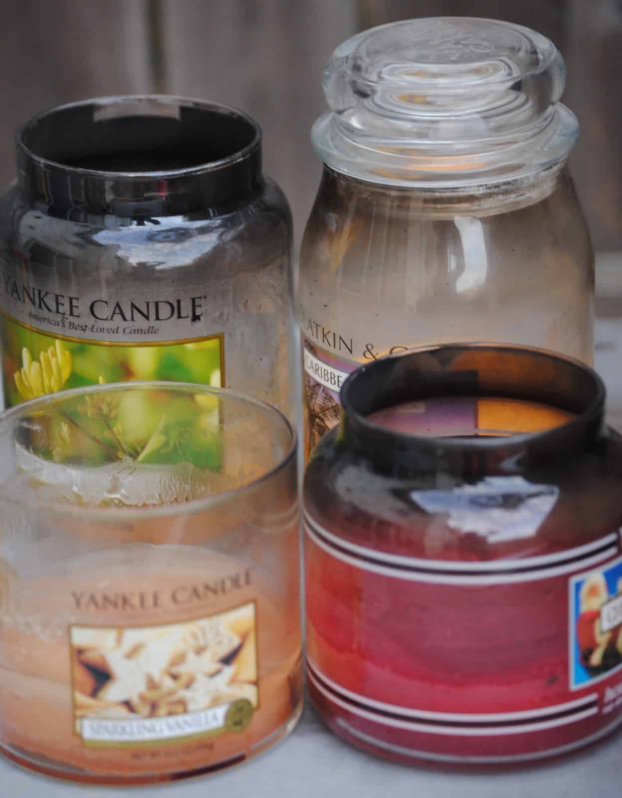 Old candle ends into layered candles