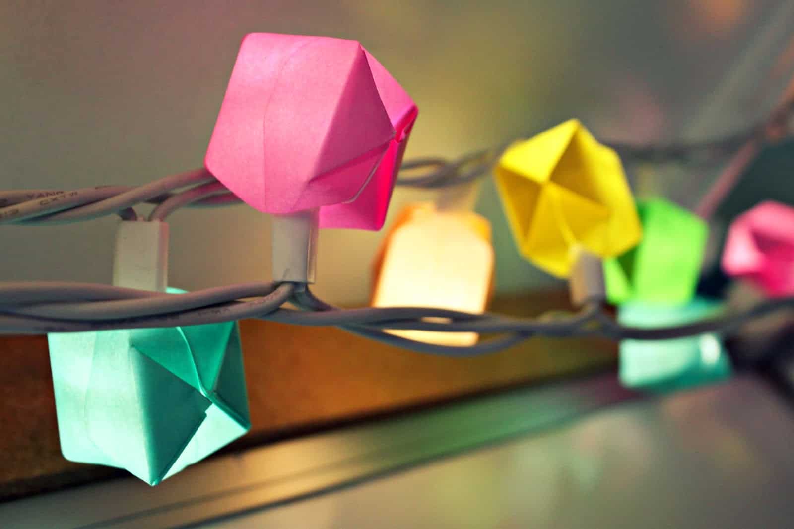 Origami string lights