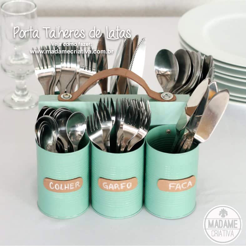 Painted cutlery caddy