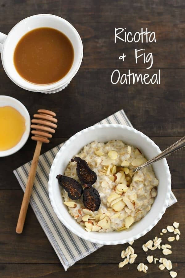 Ricotta and fig oatmeal