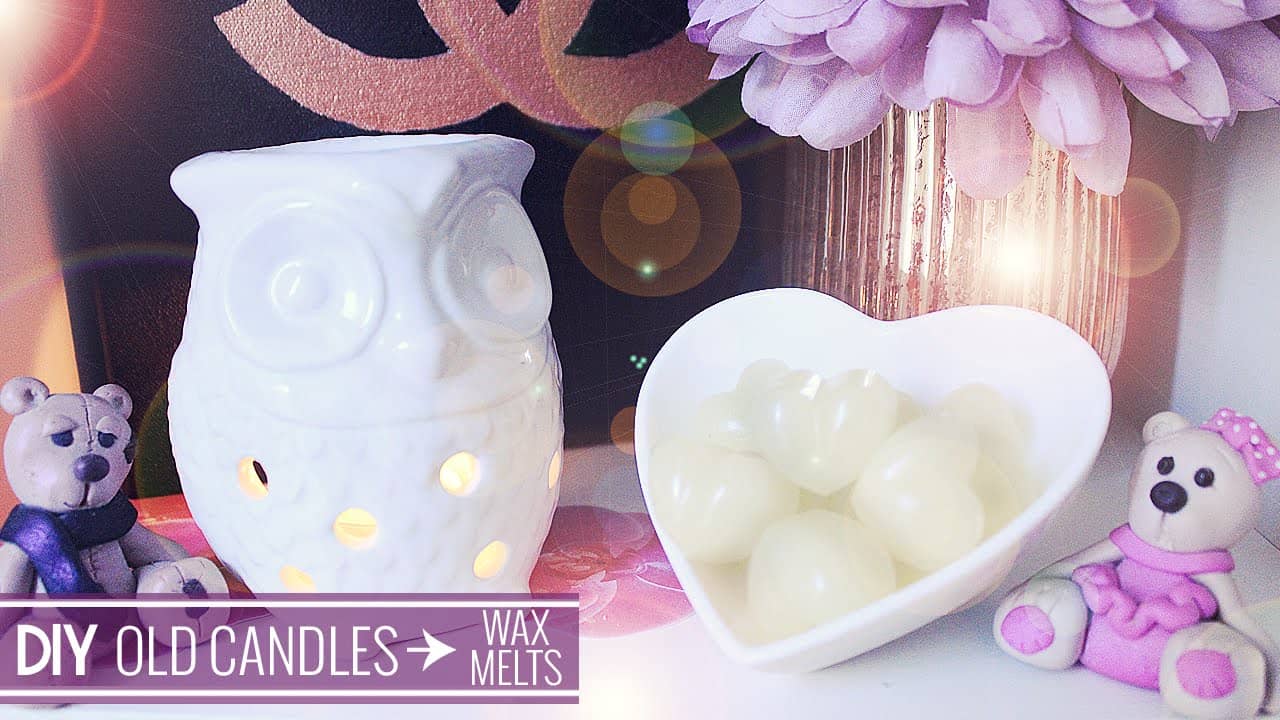 Scented wax melts from old candles