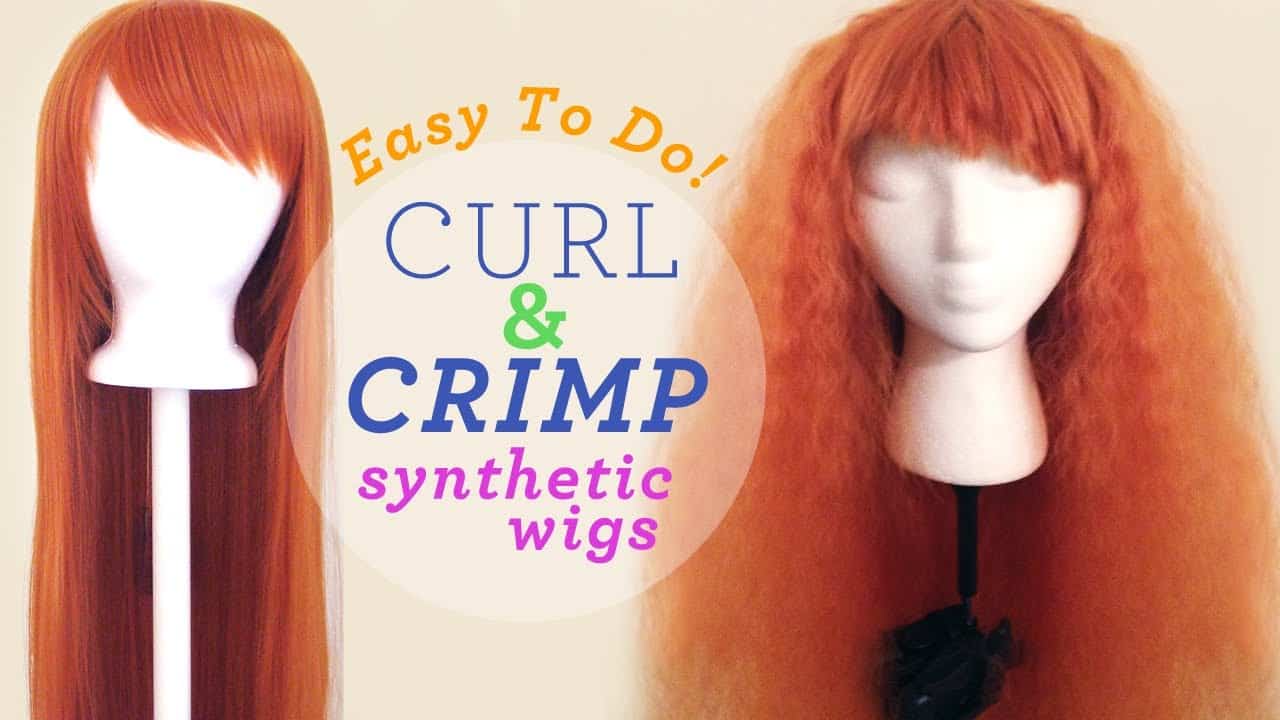 Synthetic wig crimping