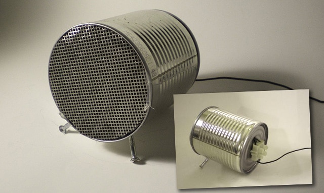 Tin can speakers