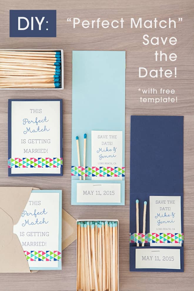 Perfect match save the date cards