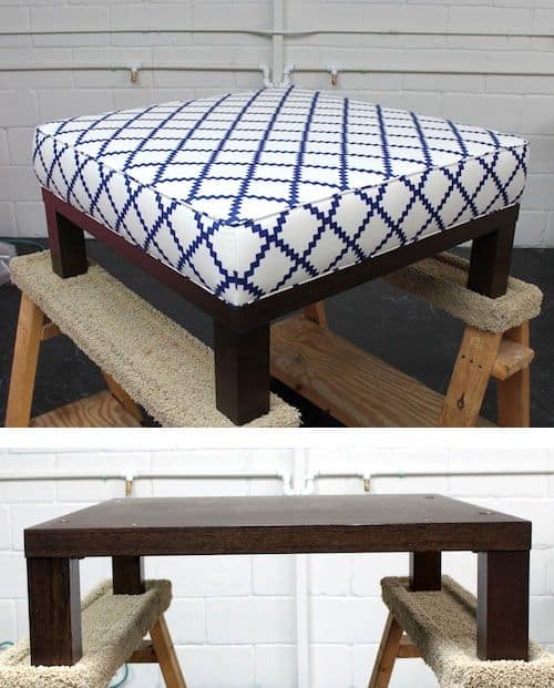 Basic upholstered boxed ottoman