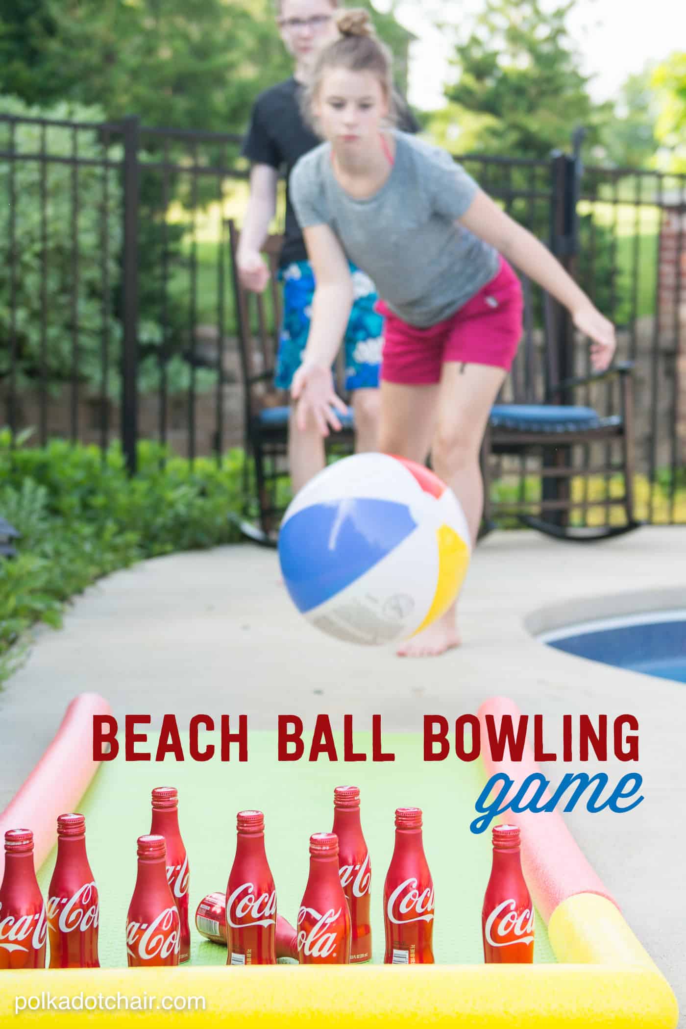 Beach ball bowling