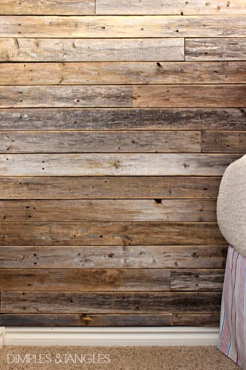DIY wood planked wall