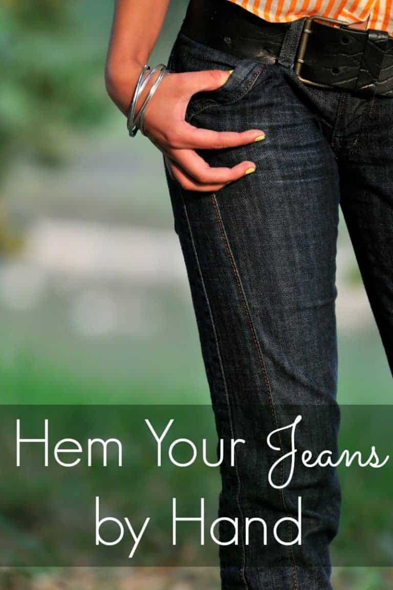 How to hem jeans but keep the original hemline