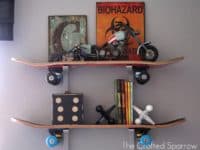 Repurposed skateboard shelves 200x150 Affordable Home Makeover Ideas: DIY Shelves that are Easy to Craft!