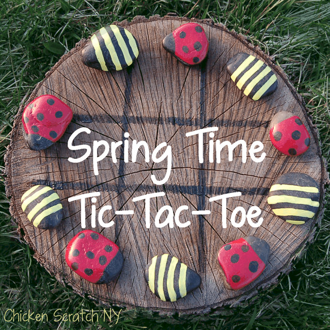 Spring time rock Tic Tac Toe