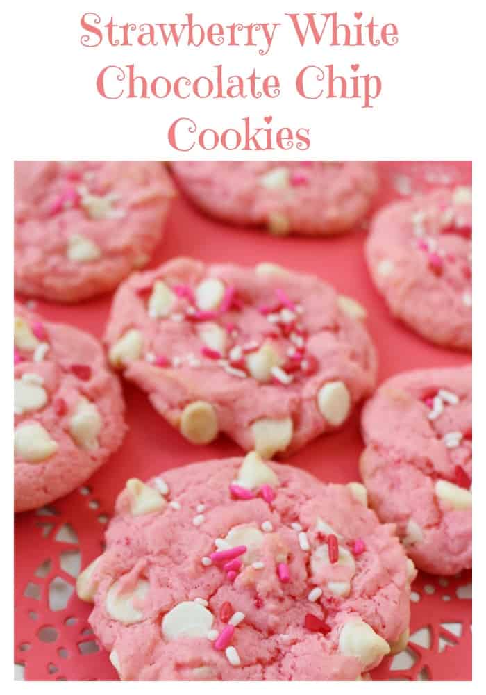 Strawberry white chocolate cookies