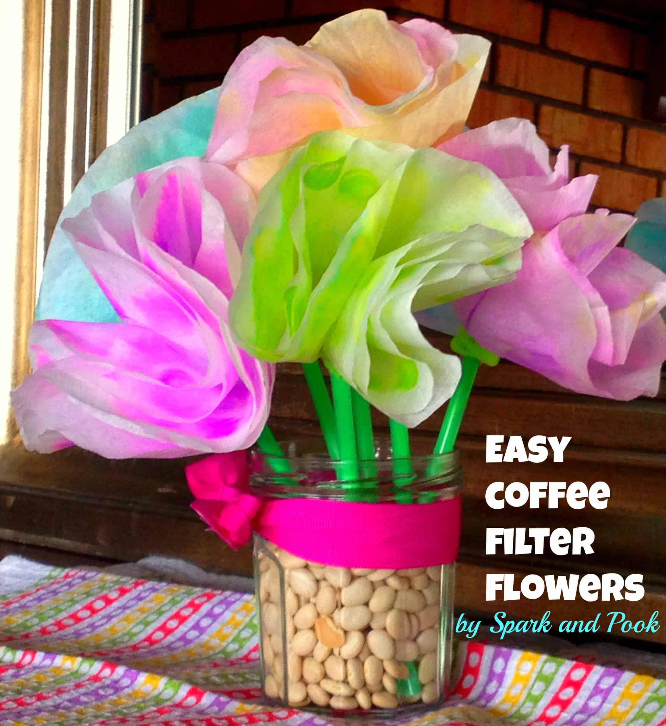 Easy coffee filter flowers