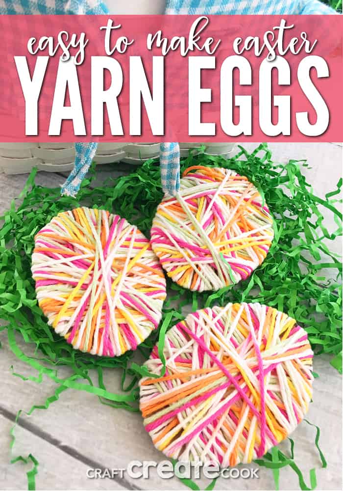 Easy yarn wrapped Easter eggs