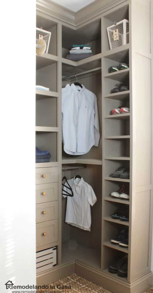 How to add space to a very small closet with cubby shelves