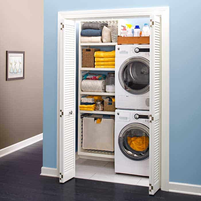 How to make a closet laundry room