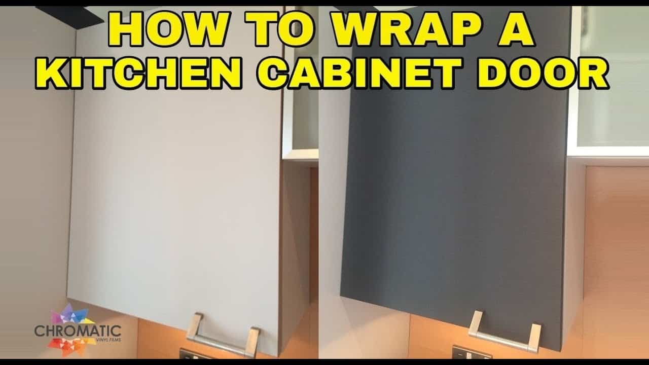 How to wrap a kitchen cabinet door