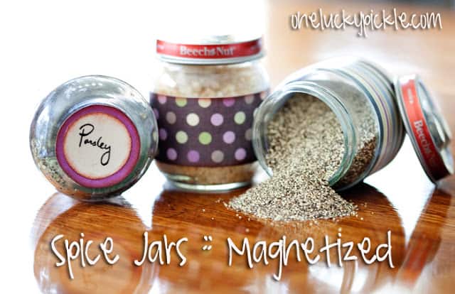 Magnetized spice jar board