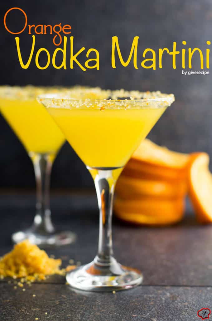 Orange codka martini