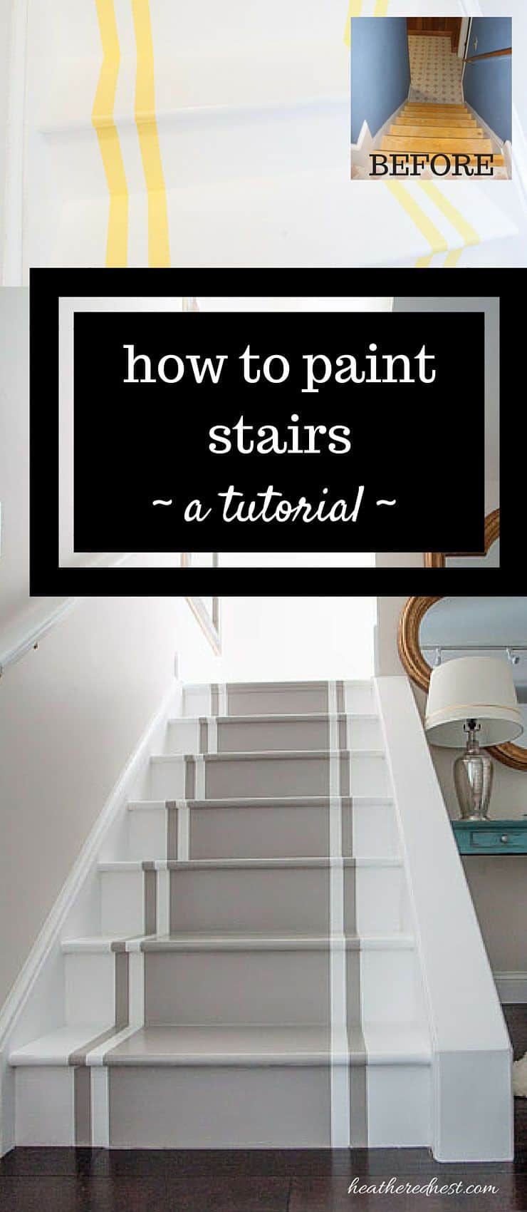 Painted on stair runner