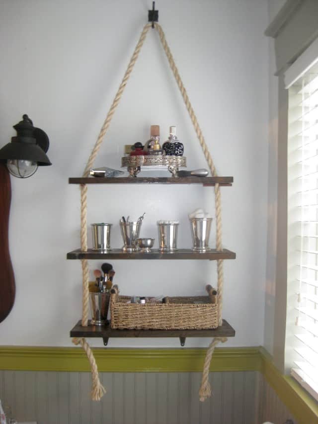 Plank and rope shelving