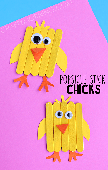Popsicle stick chicks