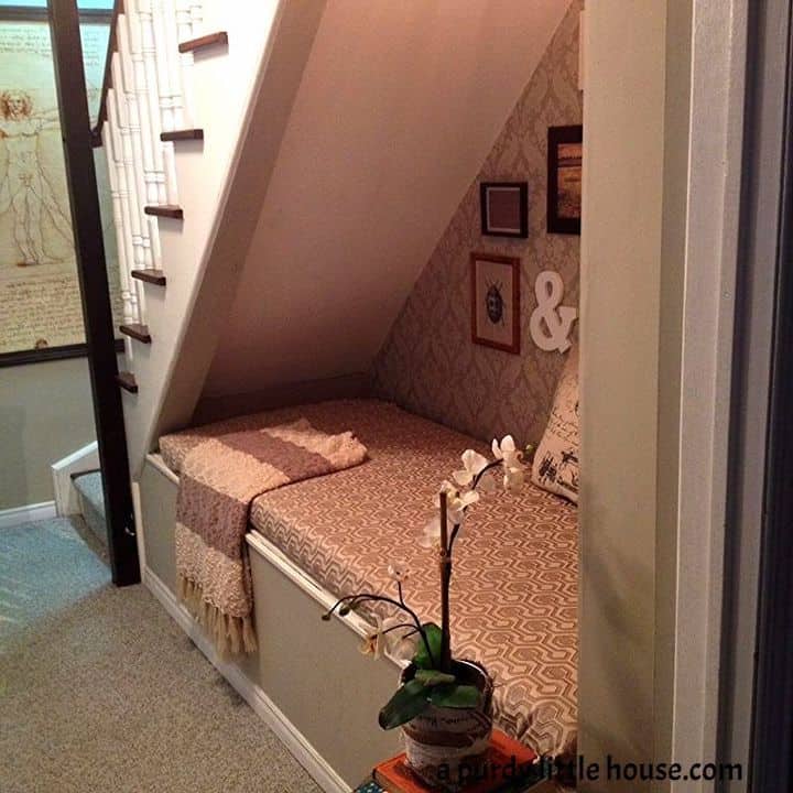 Under the stairs book nook