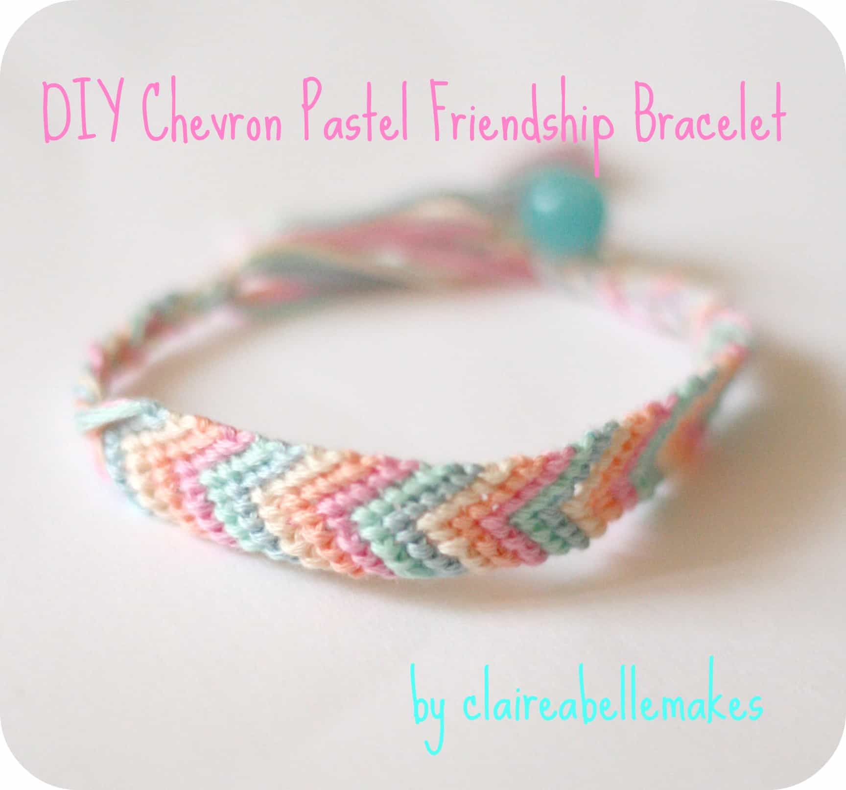 DIY chevron pastel friendship bracelet