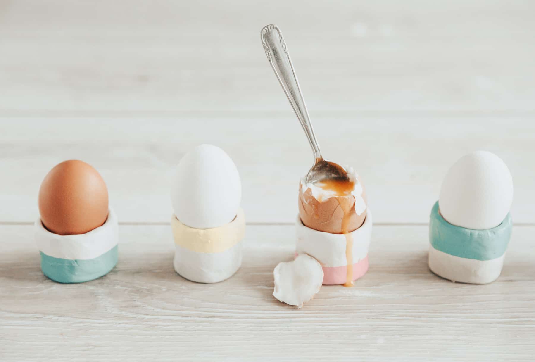 DIY pastel egg cups